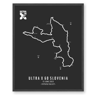 Trail Poster of Ultra X Slovenia 60km - 2025 - Grey