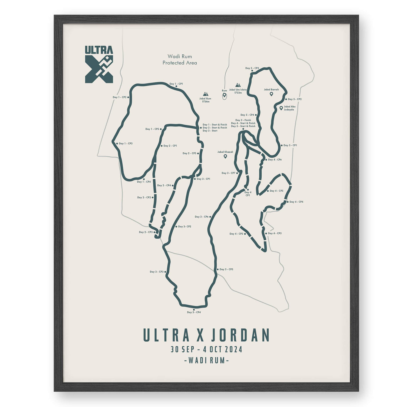 Trail Poster of Ultra X - Jordan - Beige