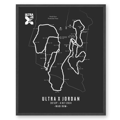 Trail Poster of Ultra X - Jordan - Grey