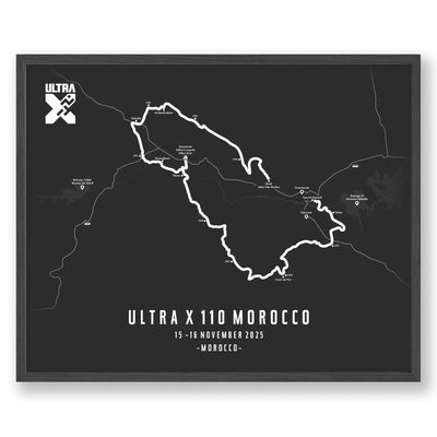 Trail Poster of Ultra X - Morocco 110 - Grey