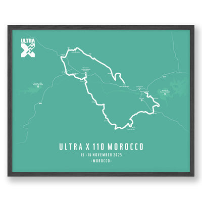 Trail Poster of Ultra X - Morocco 110 - Teal
