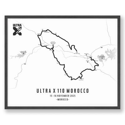 Trail Poster of Ultra X - Morocco 110 - White