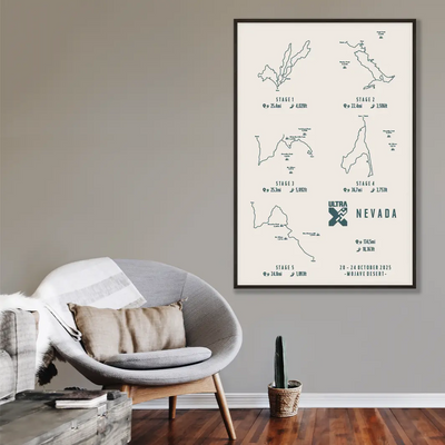 Trail Poster of Ultra X - Nevada - Beige Mockup