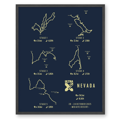 Trail Poster of Ultra X - Nevada - Blue