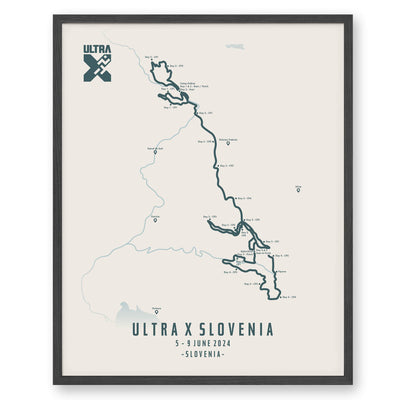 Trail Poster of Ultra X - Slovenia  - Beige