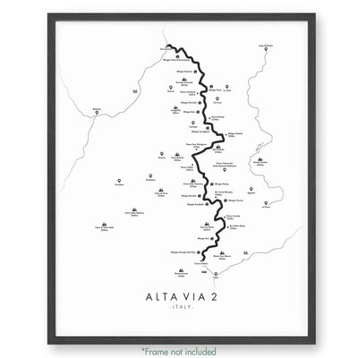 Trail Poster of Alta Via 2 - White
