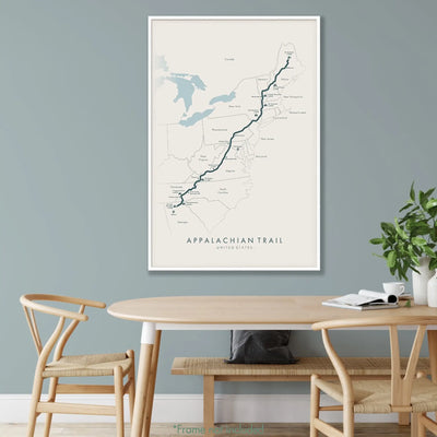 Trail Poster of Appalachian Trail - Beige Mockup