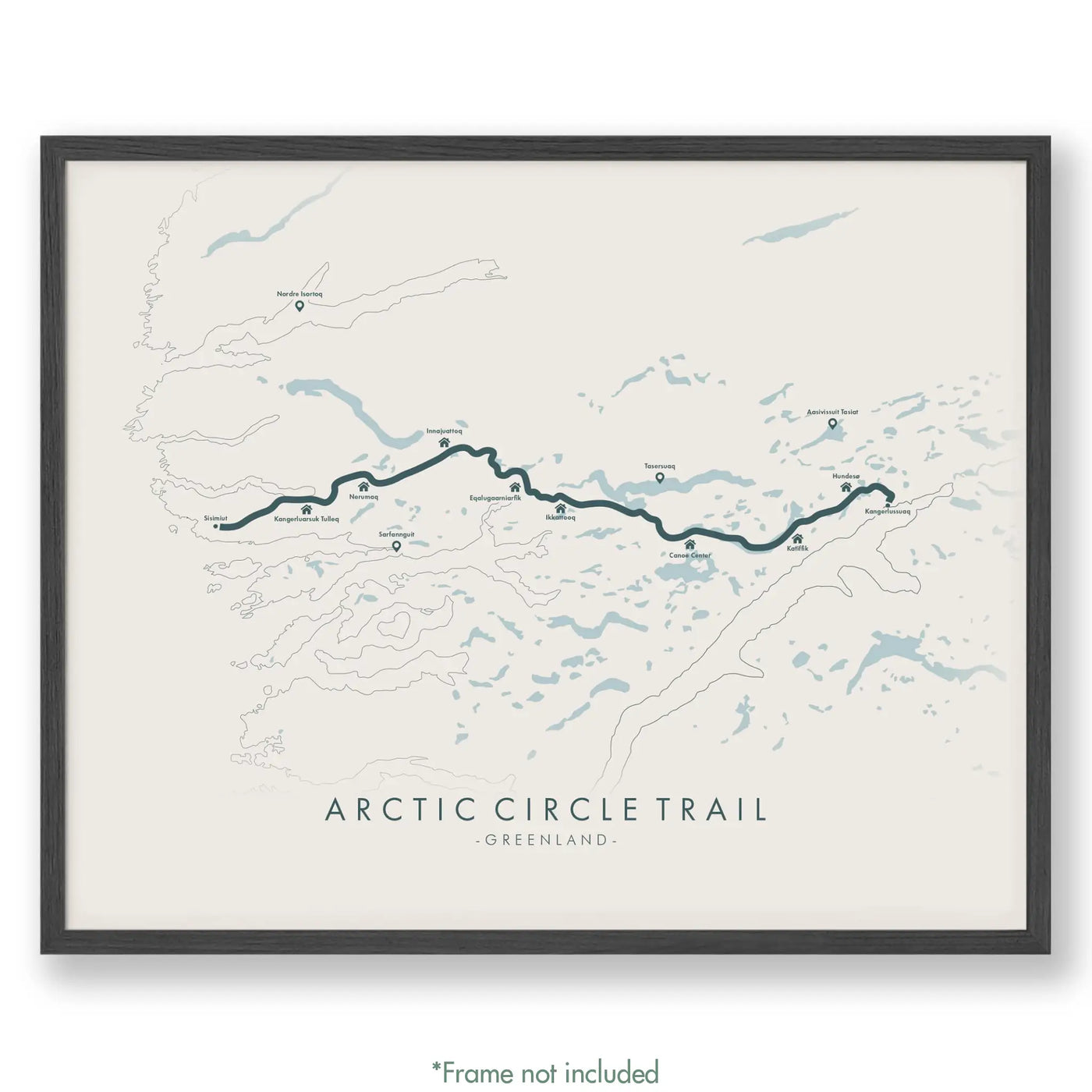 Trail Poster of Arctic Circle Trail - Beige