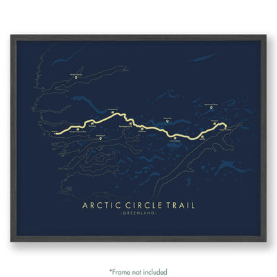 Trail Poster of Arctic Circle Trail - Blue