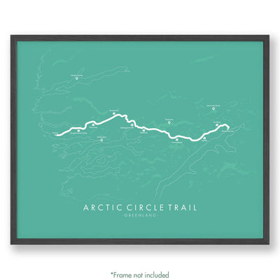 Trail Poster of Arctic Circle Trail - Teal