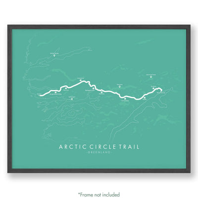 Trail Poster of Arctic Circle Trail - Teal