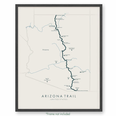 Trail Poster of Arizona Trail - Beige