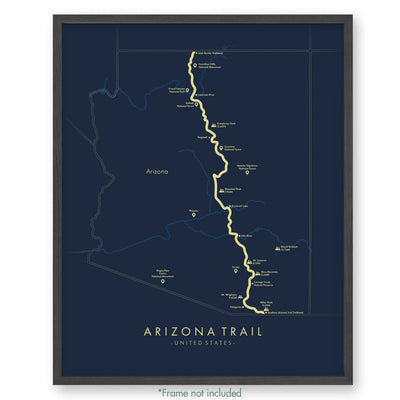 Trail Poster of Arizona Trail - Blue