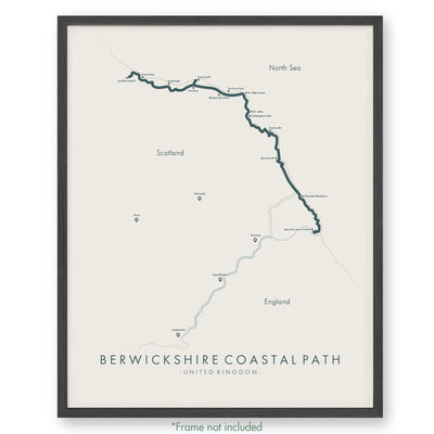 Trail Poster of Berwickshire Coastal Path - Beige