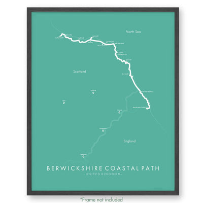 Trail Poster of Berwickshire Coastal Path - Teal