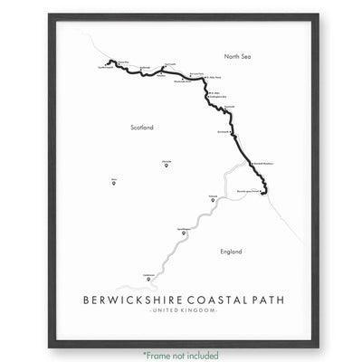 Trail Poster of Berwickshire Coastal Path - White