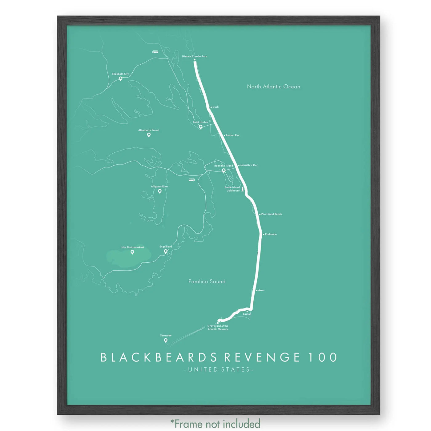 Trail Poster of Blackbeard's Revenge 100 - Teal