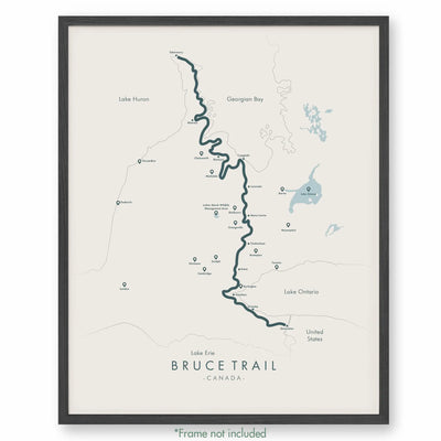 Trail Poster of Bruce Trail - Beige