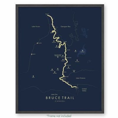 Trail Poster of Bruce Trail - Blue