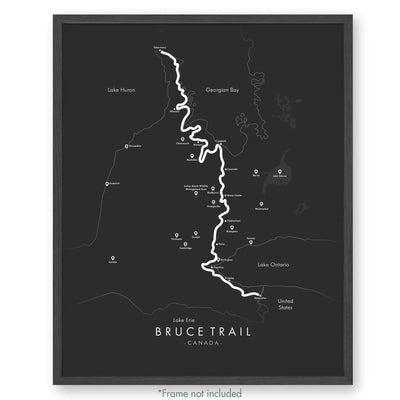 Trail Poster of Bruce Trail - Grey