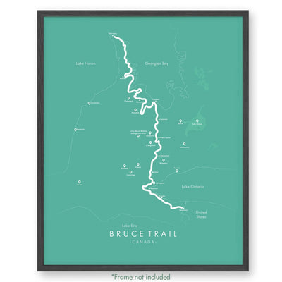 Trail Poster of Bruce Trail - Teal