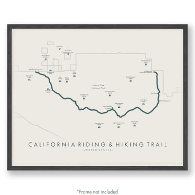 Trail Poster of California Riding & Hiking Trail - Beige