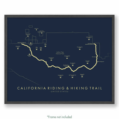 Trail Poster of California Riding & Hiking Trail - Blue