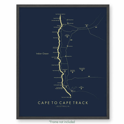 Trail Poster of Cape To Cape - Blue
