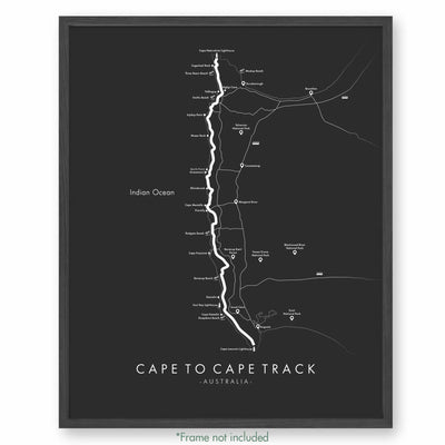 Trail Poster of Cape To Cape - Grey