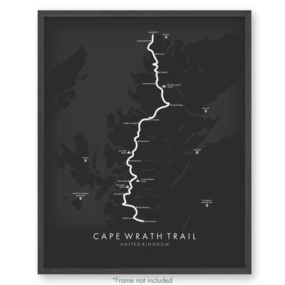 Trail Poster of Cape Wrath Trail - Grey