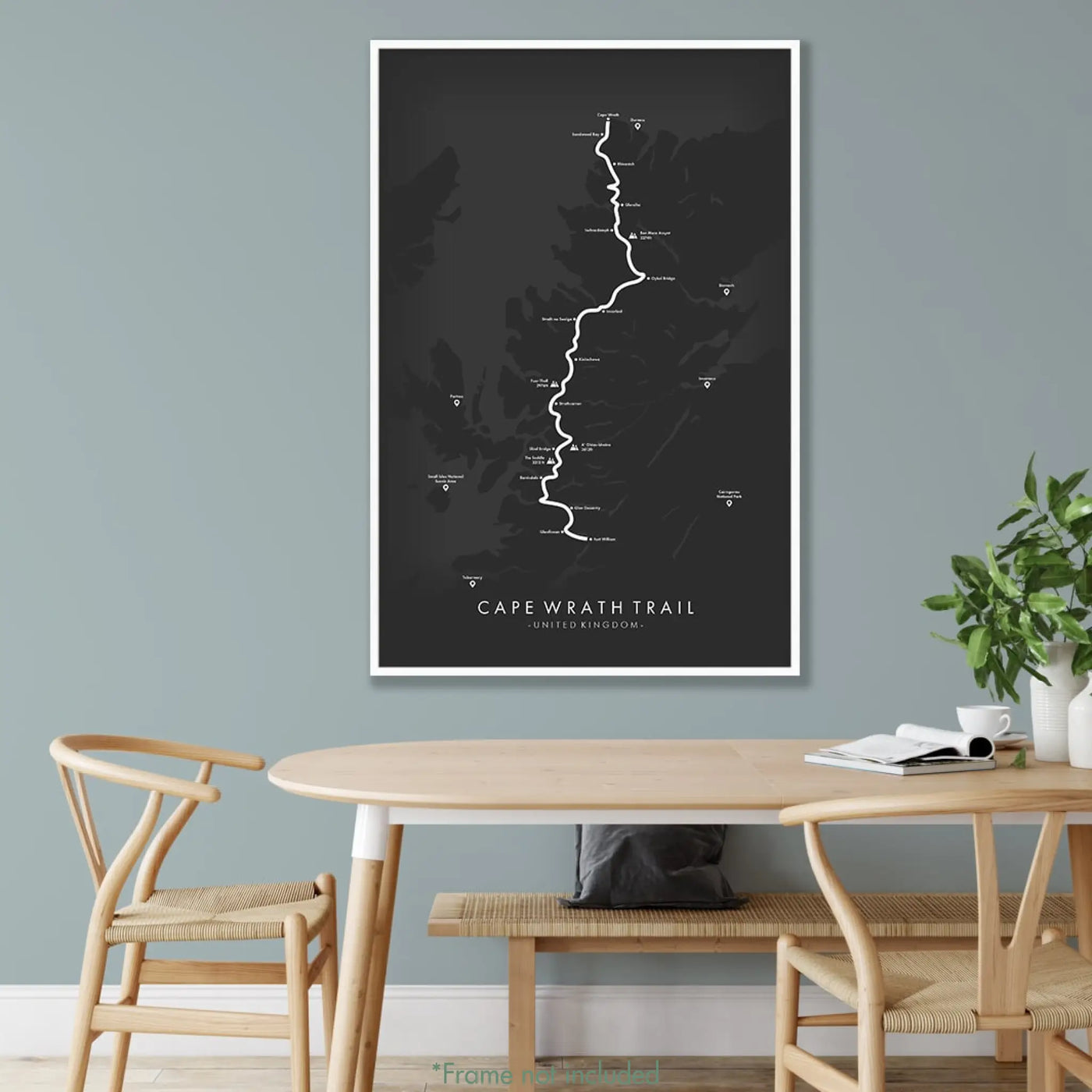 Trail Poster of Cape Wrath Trail - Grey Mockup