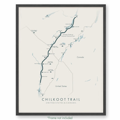 Trail Poster of Chilkoot Trail - Beige