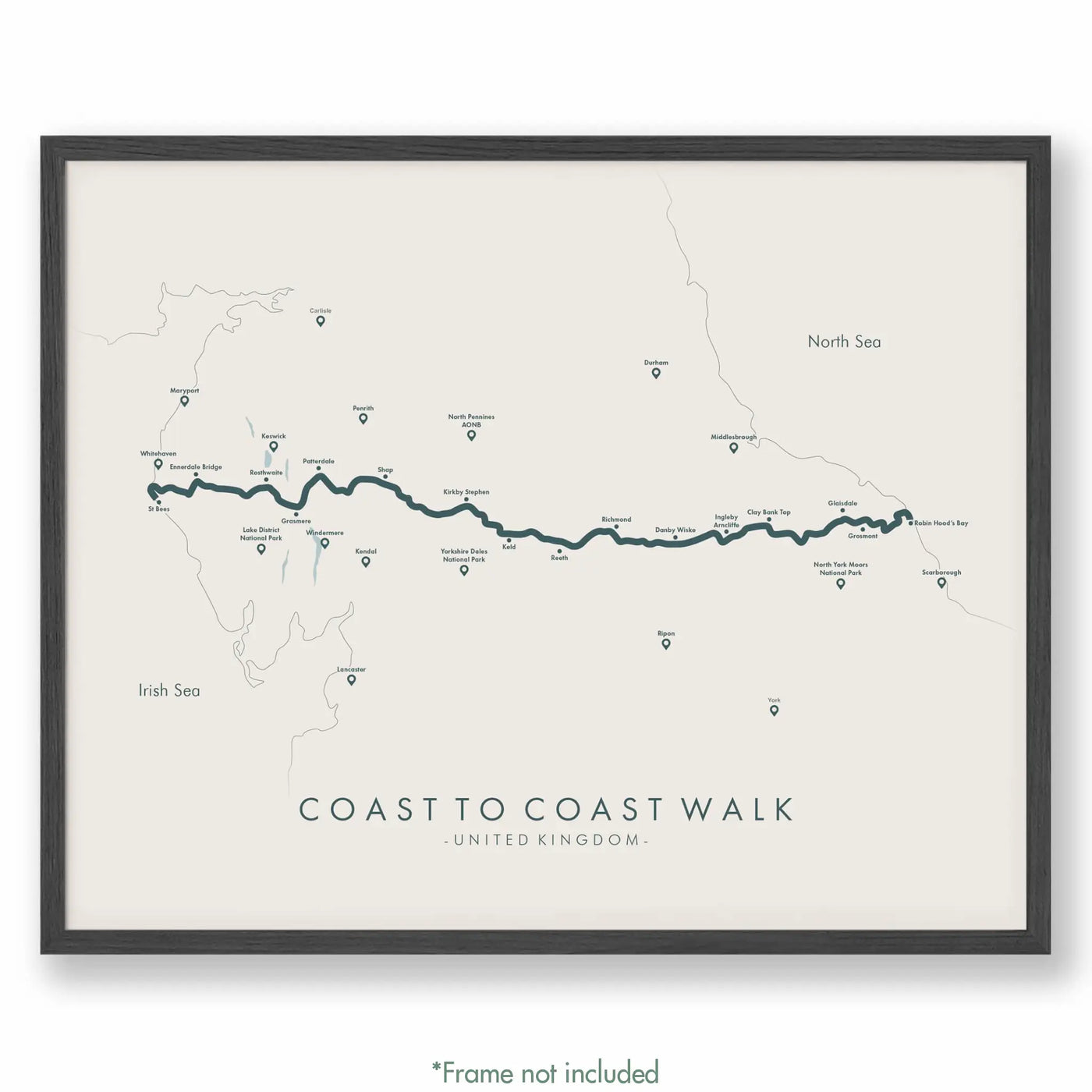 Trail Poster of Coast To Coast UK - Beige