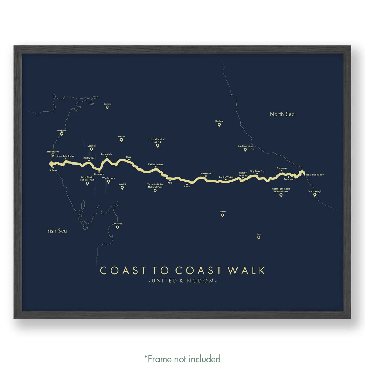 Trail Poster of Coast To Coast UK - Blue