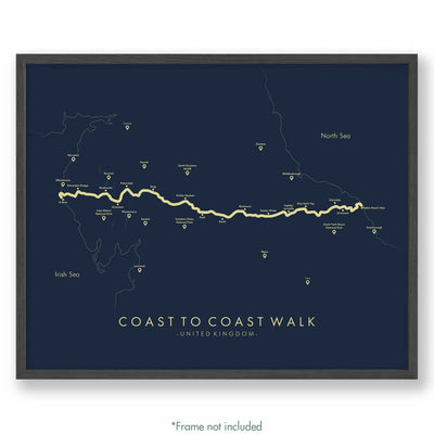 Trail Poster of Coast To Coast UK - Blue