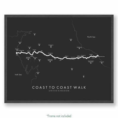 Trail Poster of Coast To Coast UK - Grey