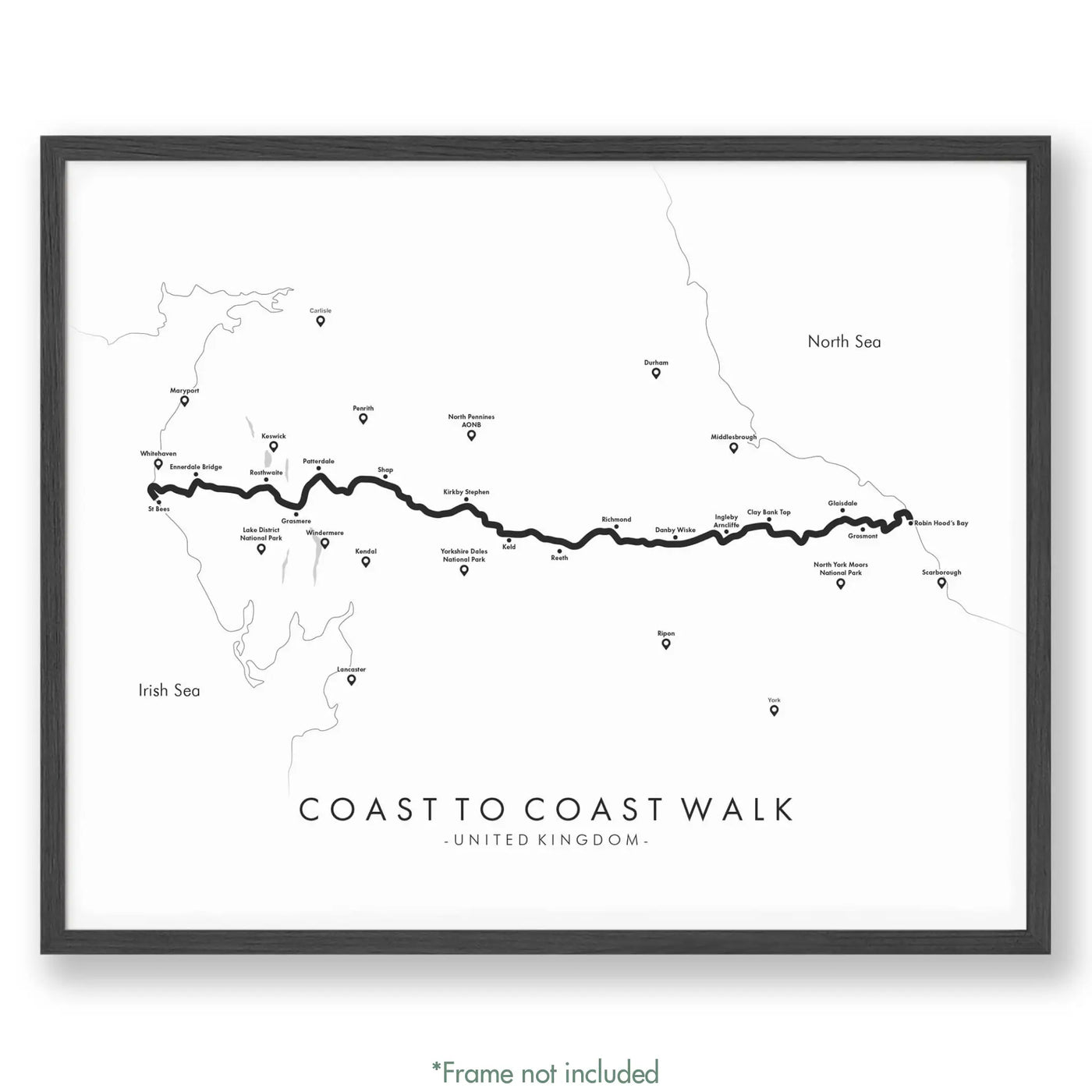 Trail Poster of Coast To Coast UK - White