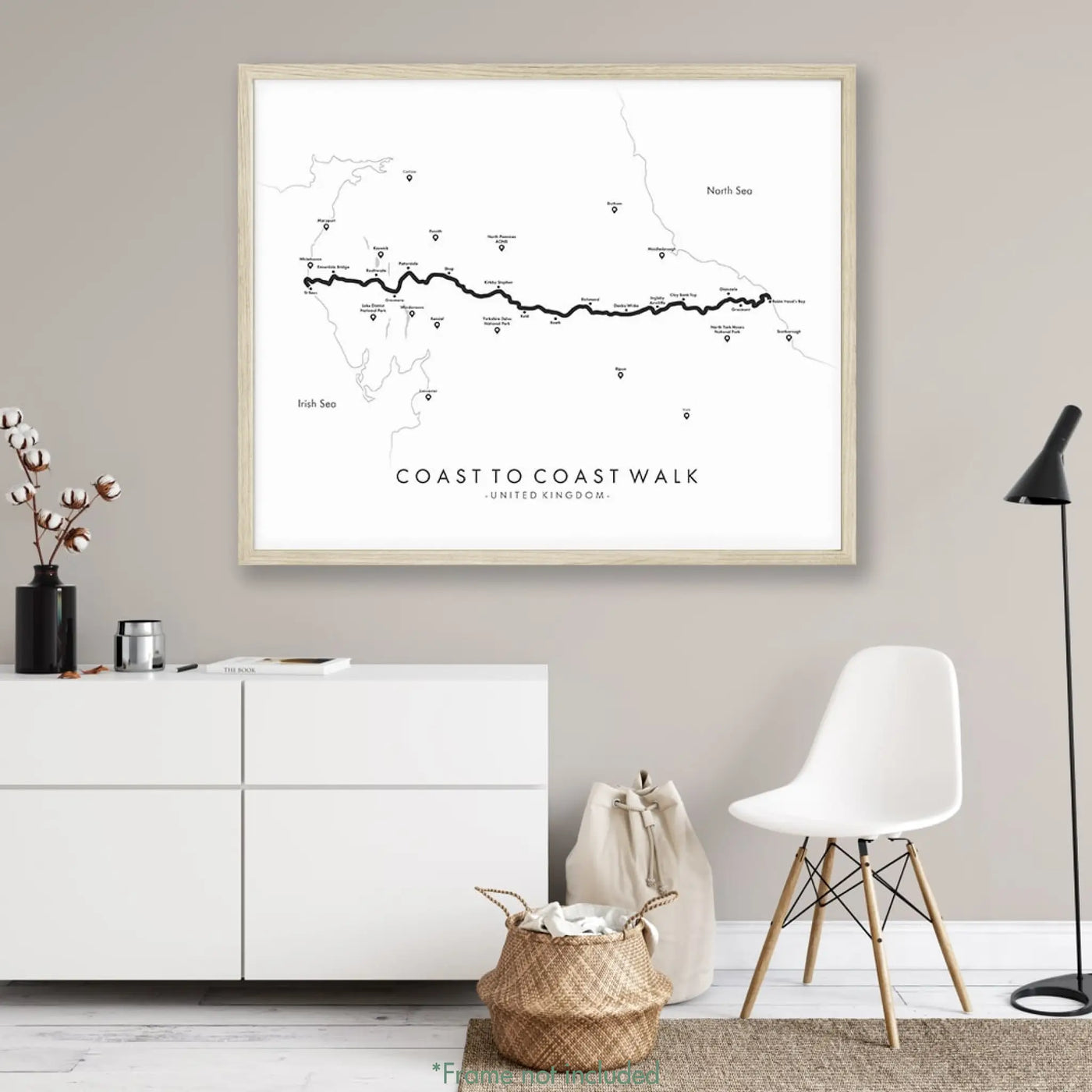 Trail Poster of Coast To Coast UK - White Mockup