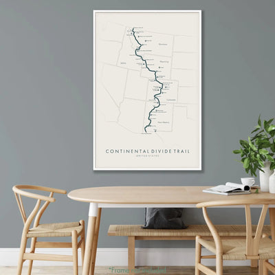 Trail Poster of Continental Divide Trail - Beige Mockup