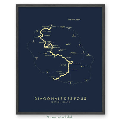 Trail Poster of Diagonale Des Fous - Blue