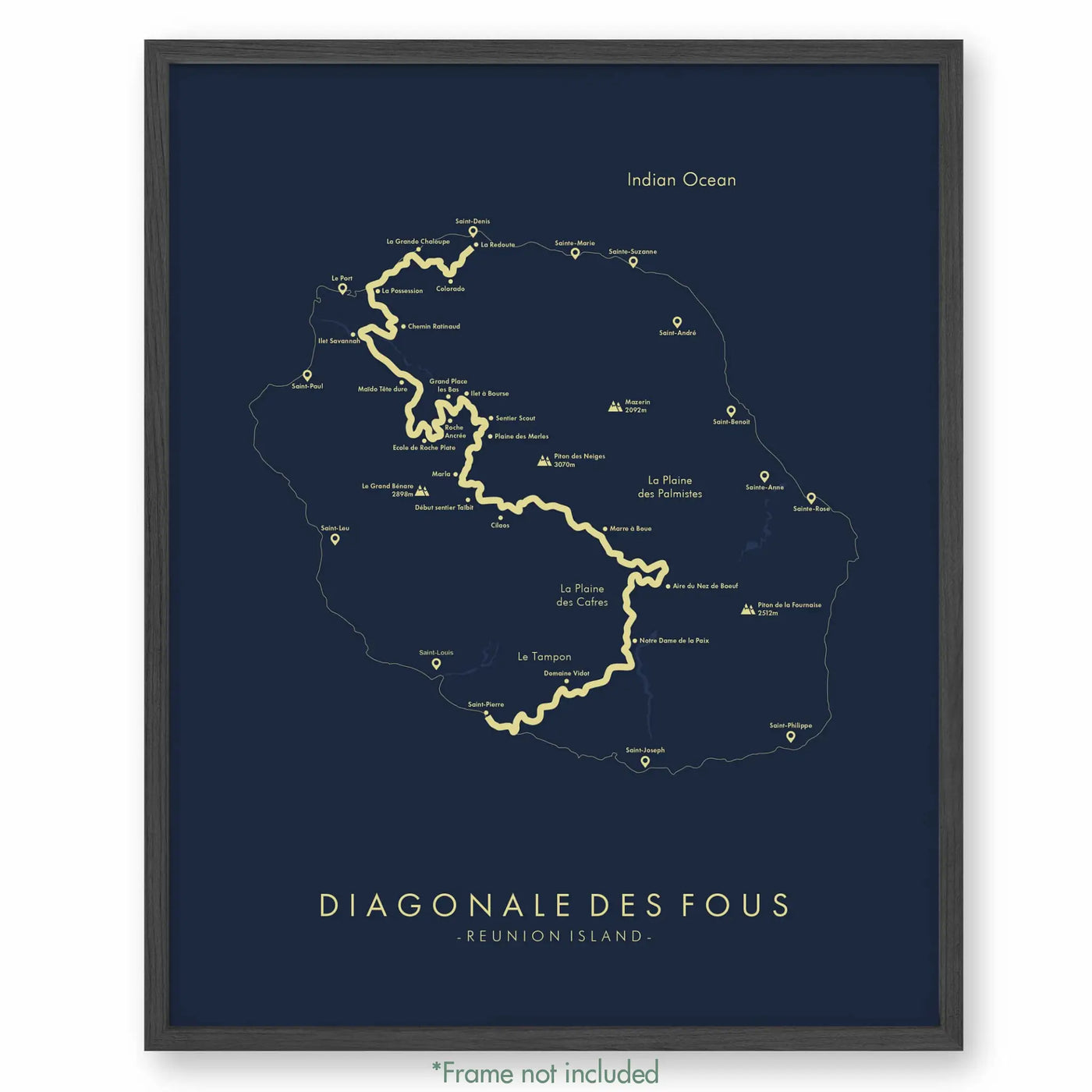 Trail Poster of Diagonale Des Fous - Blue
