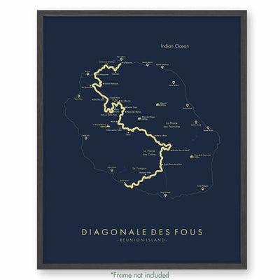 Trail Poster of Diagonale Des Fous - Blue