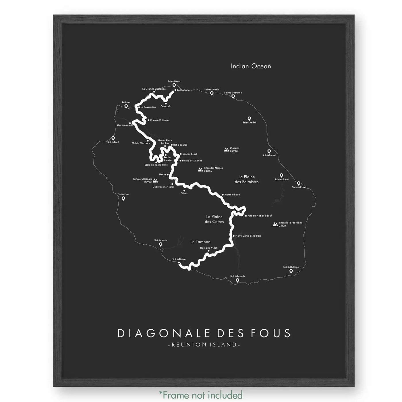 Trail Poster of Diagonale Des Fous - Grey