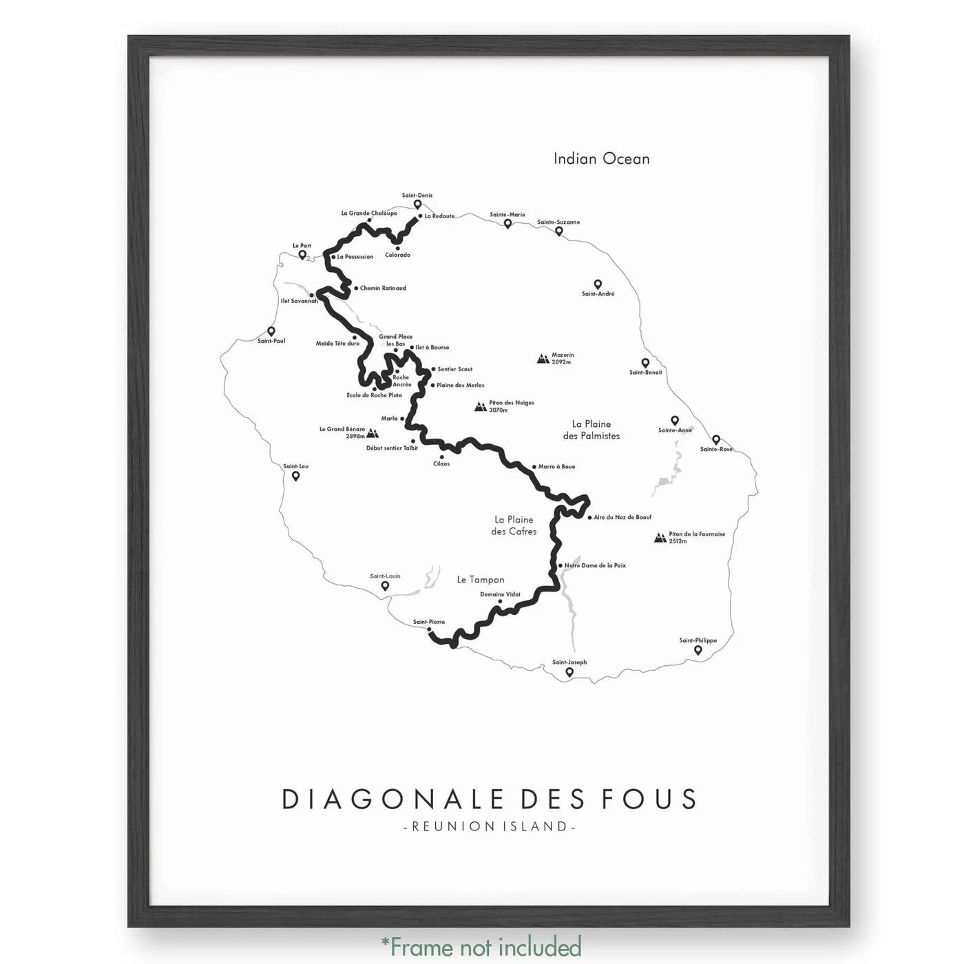 Trail Poster of Diagonale Des Fous - White
