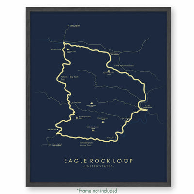 Trail Poster of Eagle Rock Loop - Blue