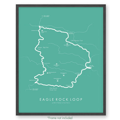 Trail Poster of Eagle Rock Loop - Teal