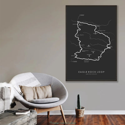 Trail Poster of Eagle Rock Loop - Grey Mockup