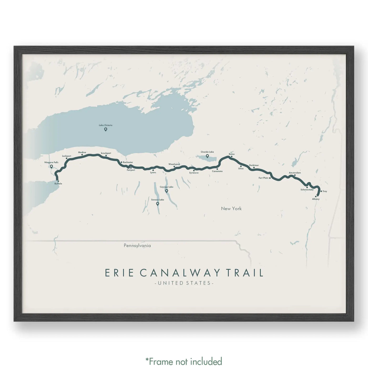 Trail Poster of Erie Canalway Trail - Beige