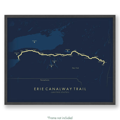 Trail Poster of Erie Canalway Trail - Blue