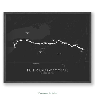Trail Poster of Erie Canalway Trail - Grey